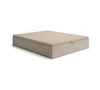 Vente-unique-Sommier Coffre 140 x 190 cm - Tissu Beige - CENOVAS de YSMÉE