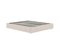 Sommier coffre 160 x 200 cm en tissu bouclette - Beige - NULOX de YSMÉE