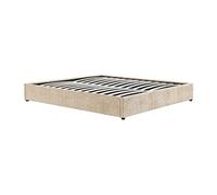 Sommier coffre 180 x 200 cm en tissu chenille - Beige - FIRMEO de YSMEE