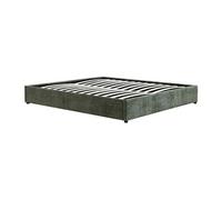 Sommier coffre 180 x 200 cm en tissu chenille - Vert - FIRMEO de YSMEE
