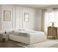 Sommier coffre INERA tissu bouclette beige 140x190 BOBOCHIC 140x190 Beige