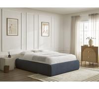 Sommier coffre INERA tissu bouclette bleu 180x200 BOBOCHIC 180x200 Bleu