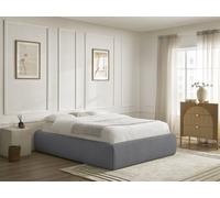 Sommier coffre INERA tissu bouclette gris foncé 160x200 BOBOCHIC 160x200 Gris foncé