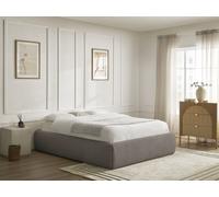 Sommier coffre INERA tissu bouclette marron 180x200 BOBOCHIC 180x200 Marron