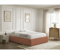 Sommier coffre INERA tissu bouclette orange 140x190 BOBOCHIC 140x190 Orange