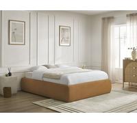 Sommier coffre INERA tissu lisse jaune 180x200 BOBOCHIC 180x200 Jaune