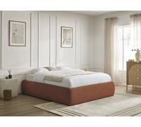 Sommier coffre INERA tissu lisse orange 180x200 BOBOCHIC 180x200 Orange