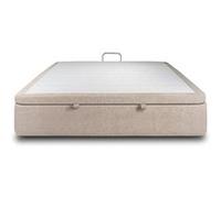 Sommier Coffre Tissu Beige brun 140x200 H39cm