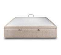 Sommier Coffre Tissu Beige brun 160x200 H39cm
