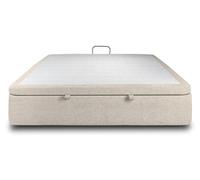 Sommier Coffre Tissu Beige clair 140x190 H39cm