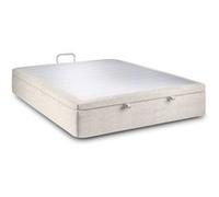 Sommier Coffre Tissu Beige clair 140x190 H39cm Beige clair G