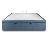 Sommier Coffre Tissu Bleu 200x200 H39cm