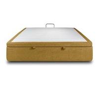 Sommier Coffre Tissu Jaune 160x200 H39cm Jaune