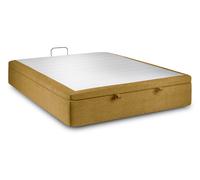 Sommier Coffre Tissu Jaune 180x200 H39cm -Literie pratique et design