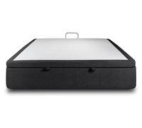 Sommier Coffre Tissu Noir 200x200 H39cm