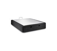 Sommier Coffre Tissu Noir 200x200 H39cm