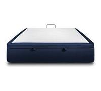 Sommier Coffre Velours Bleu 140x190 H39cm Bleu océan