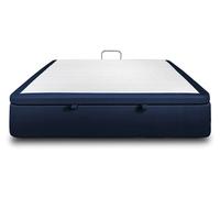 Sommier Coffre Velours Bleu 160x200 H39cm Bleu océan G