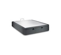 Sommier Coffre Velours Gris anthracite 140x190 H39cm