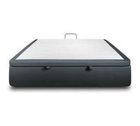 Sommier Coffre Velours Gris anthracite 140x200 H39cm Gris anthracite