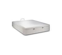 Sommier Coffre Velours Gris clair 140x200 H39cm