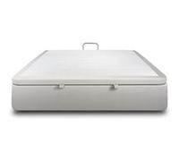 Sommier Coffre Velours Gris clair 140x200 H39cm Gris clair