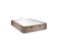 Sommier Coffre Velours Taupe 140x200 H39cm