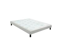Sommier Epeda confort ferme chenillé lin 15 cm NATURE 2x100x200 Beige