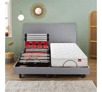 Sommier electrique Epeda ESCAPADE 90x200 Chiné Gris