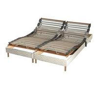 Sommier de relaxation idliterie 160x200 cm relax electrique 2 hauteur 31 cm Blanc G