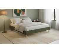 Sommier Déco en bouclette matelas en option Sampur : 160 x 200 cm / Gris clair / Sommier seul