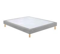 Sommier déco gris confort medium 15 cm avec pieds Bultex Mediano 100x200 Gris Souris G
