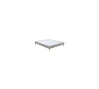 Sommier déco gris confort medium 15 cm avec pieds Bultex Mediano 120x190