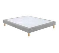 Sommier déco gris confort medium 15 cm avec pieds Bultex Mediano 120x190 Gris Souris G
