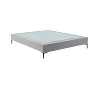Sommier déco tapissier 160 x 200 cm déhoussable - Gris - ISANI de YSMÉE