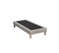 Sommier déco tapissier beige lin - 110x190