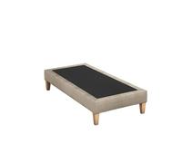 Sommier déco tapissier beige sable - 110x200