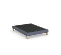Sommier déco tapissier bleu océan - 140x190