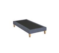 Sommier déco tapissier bleu océan - 2x100x210