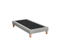 Sommier déco tapissier gris céleste - 80x200