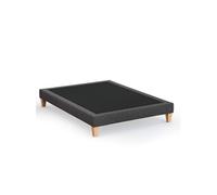 Sommier déco tapissier gris profond - 140x190