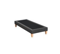 Sommier déco tapissier gris profond - 2x80x210