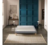 Sommier déco tapissier Mediano gris clair - Bultex 140x200 Autre G