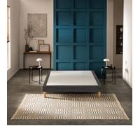 Sommier déco tapissier Mediano gris fumé - Bultex 140x190