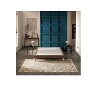 Sommier déco tapissier Mediano marron - 80x190