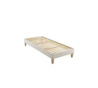 Sommier déco tapissier naturel écru Aube - 2x90x190