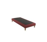 Sommier déco tapissier rouge Crépuscule - 120x200