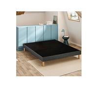 Sommier déco tapissier Unic gris - 2x80x200
