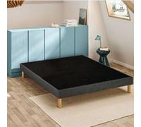 Sommier déco tapissier Unic gris - Bultex 120x200 Gris