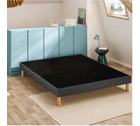 Sommier déco tapissier Unic gris - Bultex 90x200 Gris G